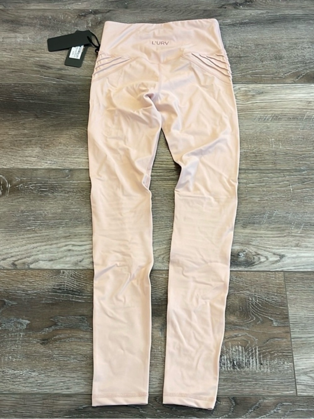 L’URV Blush Moto Leggings XS Nude Pink Mesh Panel Activewear - Picture 8 of 9